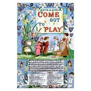 Boys & Girls Come Out to Play   12x18 Framed Print in Black Frame 
