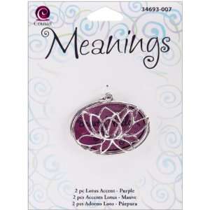  Meanings Accents 24x34.5mm 2/Pkg Lotus Purple Arts 
