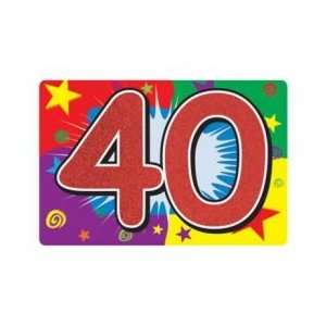  Glittered 40 Sign 