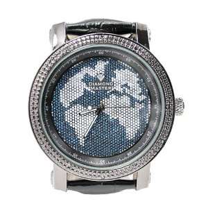 Watches  Gunmetal Black Diamond World Map Bling By Bargain 