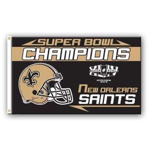 New Orleans SAINTS Super Bowl XLIV 44 Champions Limited Edition 3x5 