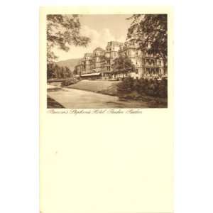  1920s Vintage Postcard Brenners Stephanie Hotel Baden 