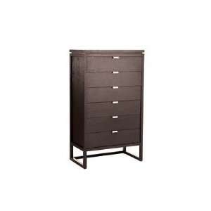 Sitcom Taylor Wood Top 6 Drawer Tall Chest in Java Finish 