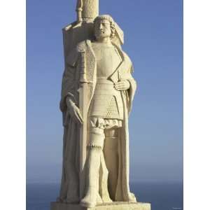 Statue of Joao Rodrigues Cabrillo Overlooking San Diego Harbor Premium 