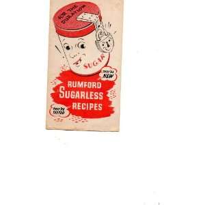  Vintage Advertizing Ephemeral Pamphlet RUMFORD SUGARLESS 