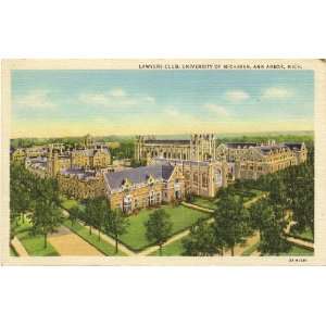   Postcard Lawyers Club University of Michigan Ann Arbor Michigan