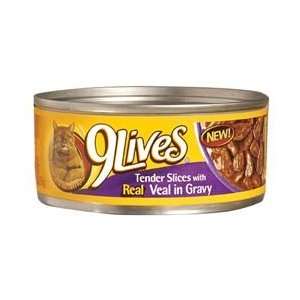  9Lives Sliced Veal In Gravy 24/5.5 oz cans 