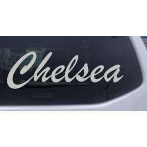  Chelsea Car Window Wall Laptop Decal Sticker    Silver 8in 