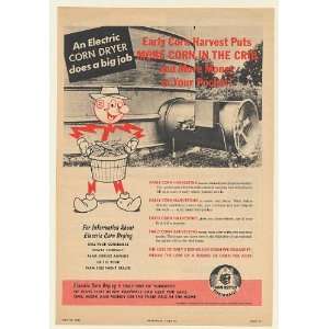 1961 Reddy Kilowatt Consumers Power Electric Corn Dryer Farm Farming 