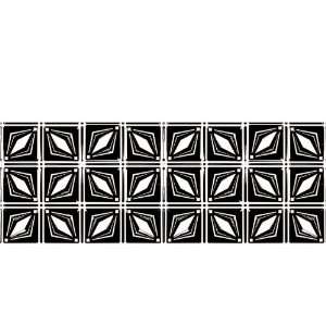 0611 Aluminum Backsplash Tile   Glossy Black & Glossy White 48 wide x 