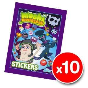 Topps Moshi Monsters Series 2 Lot of 10 Sticker Packs 5 Stickers In 