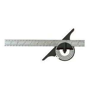 Starrett C12 12 4R Non Reversible Bevel Protractor With Black Wrinkle 