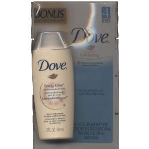  Dove Gentle Exfoliating Soap 4 Bars + Bonus 2 oz Energy 