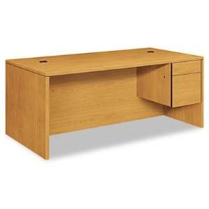  HON 10500 Right Single Pedestal Desk, 72inch W, Harvest 