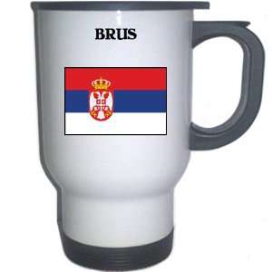  Serbia   BRUS White Stainless Steel Mug 