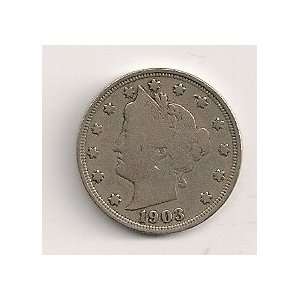    1903 Liberty Nickel in 2x2 plastic coin flip #1062 