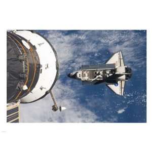  STS 129 Atlantis approaches the ISS and Soyuz Poster (24 