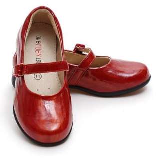 One Ruby Lane Little Girls Red Patent Dress Shoes 11 3 
