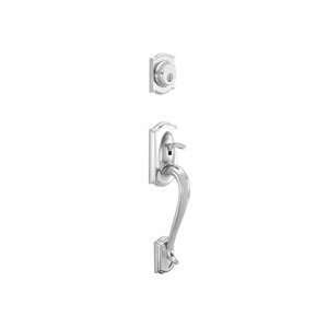 Schlage F93 625 Polished Chrome Camelot Dummy Handleset with Georgian 
