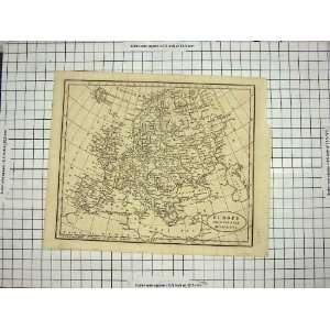    ANTIQUE MAP 1820 EUROPE FRANCE SPAIN GERMANY ITALY