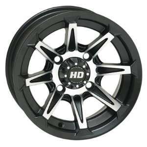  4/110 STI HD2 Alloy Wheel 12x7 2.0 + 5.0 Matte Black 