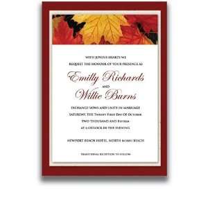   90 Rectangular Wedding Invitations   Sweet Autumn Pop