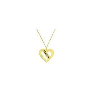  ZALES Heart Name Pendant in 10K Gold (8 letters) lockets 