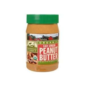 Woodstock, Organic Smooth No salt Peanut Butter Spread, 12/18 Oz 