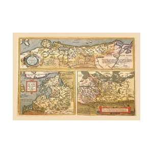  Maps of Eastern Europe and Russia 12x18 Giclee on canvas 