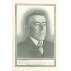  1912 Print EugWoodrow Wilson New Jersey Governor 