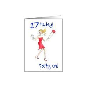  Party On 17th Birthday Card Card Toys & Games