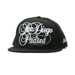 San Diego Padres Swirlz 59FIFTY Fitted Cap   Black 7 5/8  