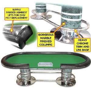  Deluxe 96 inch Holdem table with dealer position  Green 