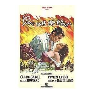 Gone With The Wind Movie Poster, 27 x 39.3 (1939) 