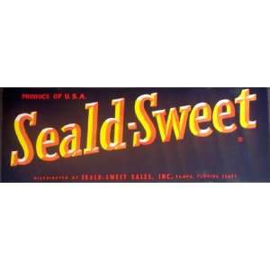  Florida Citrus Seald Sweet Crate Label, 1950s 