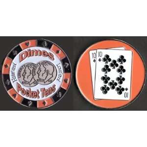  Dimes (Pocket Tens) Poker Card Cover Protector Sports 