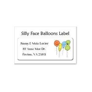  Silly Face Balloons Label