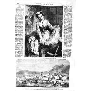  1852 SHEEP WASHING ISLS SKYE GRISETTE LADY ROMANCE