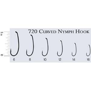  Fly Fishing Hook   JS 720 Curved Nymph Hook   50 hooks 