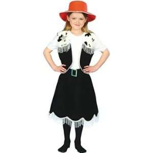  Fabfancydress Black Girls Cowgirl Fancy Dress Costume 