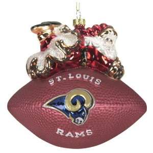  BSS   St. Louis Rams NFL Peggy Abrams Football Ornament 