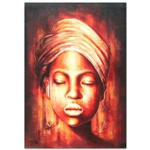   African Allure~Bali Unique Paintings~Acrylic On Canvas
