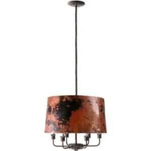  904 209 COP Cedarvale Pendant Lamp 6 Arm With Copper