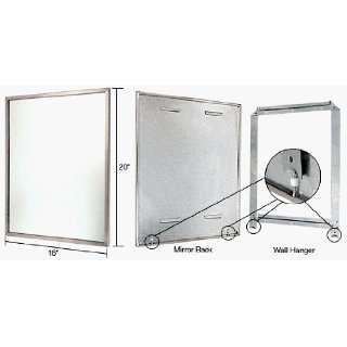  16 x 20 Stainless Steel Theft Proof Framed Mirror