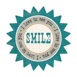  Lime Twist Out Of The Blue Die Cut Cardstock Title   Smile 