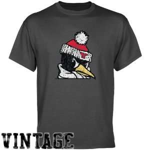  Youngstown State Penguins Charcoal Distressed Logo Vintage 