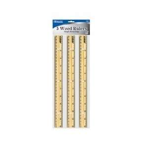  Bazic 12 (30Cm) Wooden Ruler (3/Pack)(Pack Of 144 