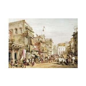  William Prinsep   A Busy Street Scene In India Giclee 