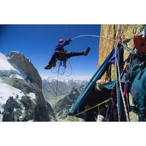 National Geographic, Rappelling Rock Climber, 20 x 30 