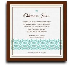    185 Square Wedding Invitations   Lace Meadow